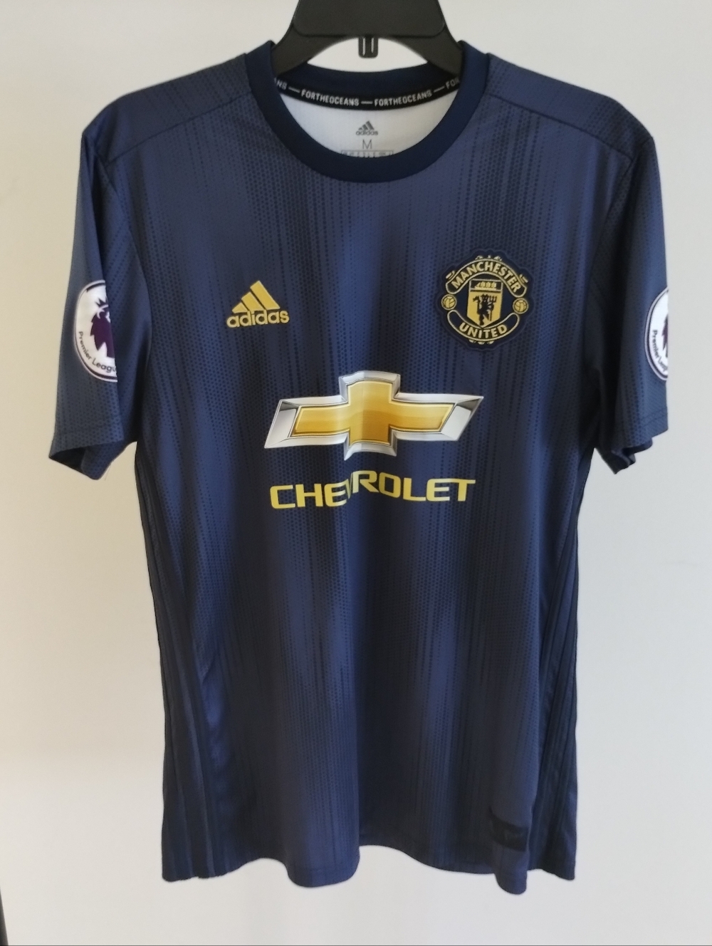Manchester United Jersey Mens M Blue Premier League Soccer Adidas Lukaku # 9